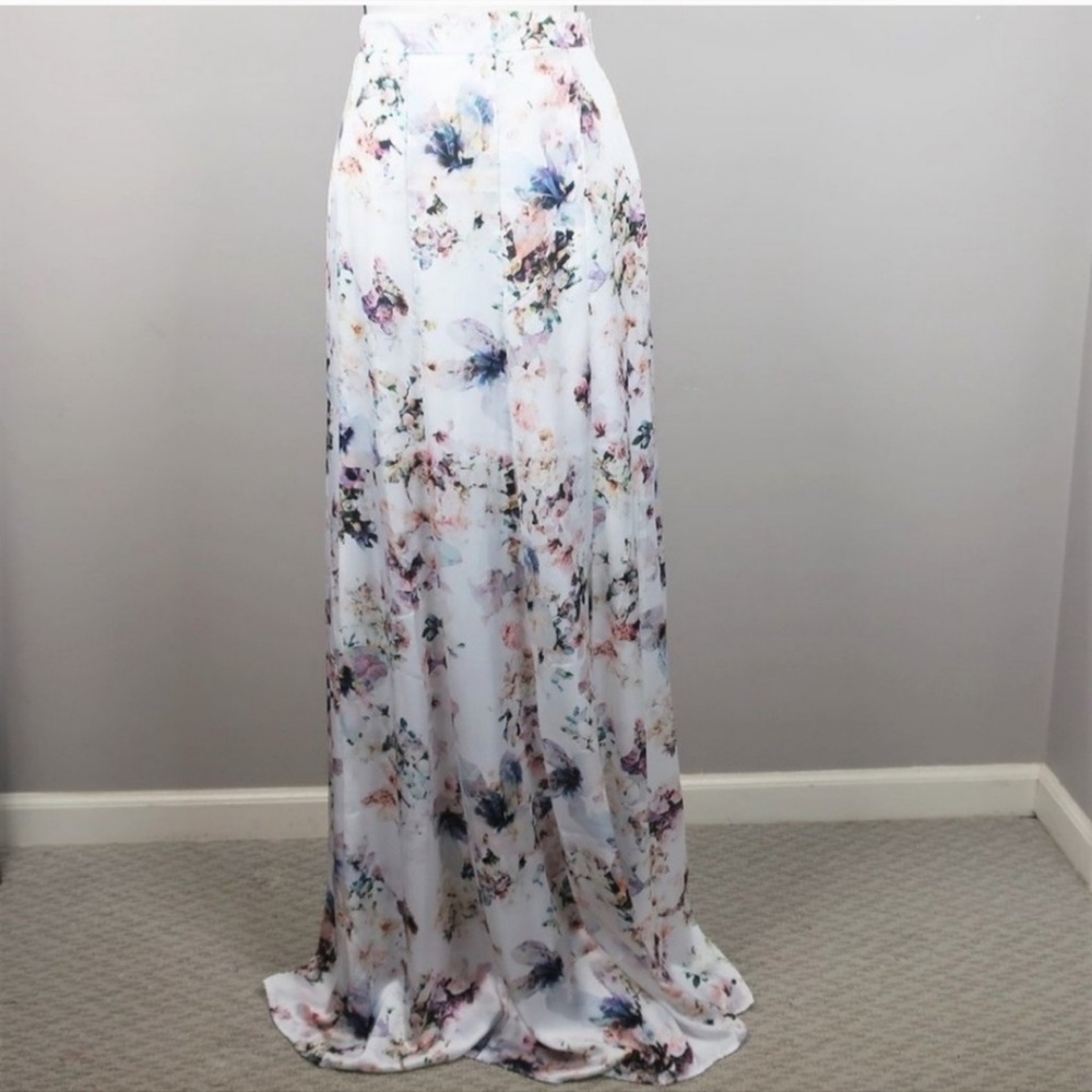 Show Me Your MuMu White Floral Maxi Skirt